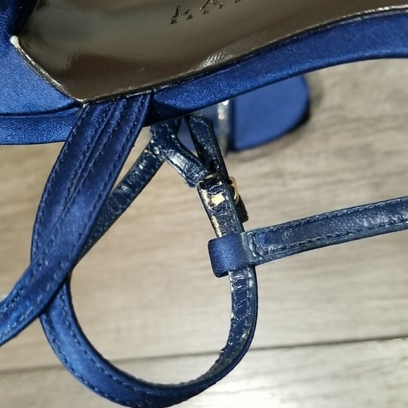 Lauren Ralph Lauren Women's Heels Size 6B Blue Abita Strappy Jeweled - Picture 7 of 7